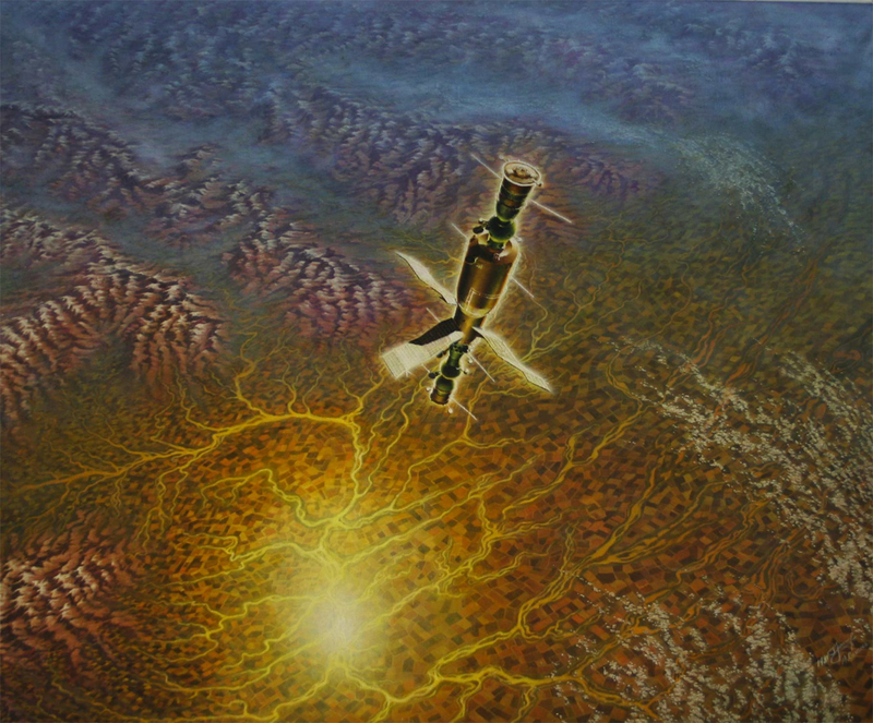 Illustration for article titled The First Spacewalker Created The Best SovietĀ CosmicĀ Landscapes